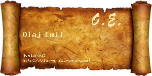 Olaj Emil névjegykártya